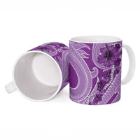 Hawaii Violet Hibiscus Pikake Lei Ceramic Mug - Polynesian Pride