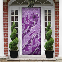 Hawaii Violet Hibiscus Pikake Lei Door Cover - Polynesian Pride