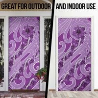 Hawaii Violet Hibiscus Pikake Lei Door Cover - Polynesian Pride