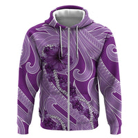 Hawaii Violet Hibiscus Pikake Lei Hoodie - Polynesian Pride