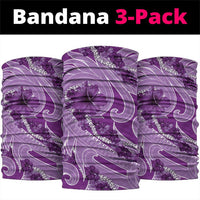 Hawaii Violet Hibiscus Pikake Lei Neck Gaiter LT05 package One Size: 25*50cm Violet - Polynesian Pride