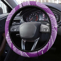 Hawaii Violet Hibiscus Pikake Lei Steering Wheel Cover - Polynesian Pride