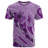 Hawaii Violet Hibiscus Pikake Lei T Shirt - Polynesian Pride