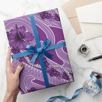 Hawaii Violet Hibiscus Pikake Lei Wrapping Paper - Polynesian Pride