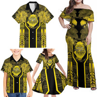 Niue The Rock Family Matching Off Shoulder Maxi Dress and Hawaiian Shirt The Island Of The Uga - Polynesian Pride