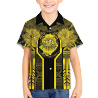 Niue The Rock Family Matching Tank Maxi Dress and Hawaiian Shirt The Island Of The Uga - Polynesian Pride