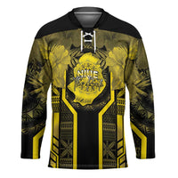 Niue The Rock Hockey Jersey The Island Of The Uga LT05 Unisex Black - Polynesian Pride