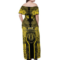 Niue The Rock Off Shoulder Maxi Dress The Island Of The Uga - Polynesian Pride