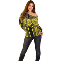 Niue The Rock Off Shoulder Sweater The Island Of The Uga - Polynesian Pride