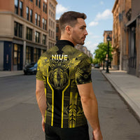 Niue The Rock Zipper Polo Shirt The Island Of The Uga LT05 - Polynesian Pride