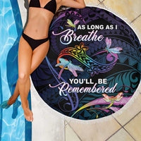 Polynesia Memorial Beach Blanket Always Remembered Dragonfly Polynesian Style