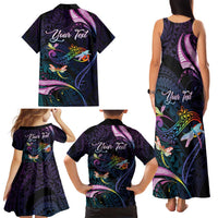 Personalised Polynesia Memorial Family Matching Tank Maxi Dress and Hawaiian Shirt Always Remembered Dragonfly Polynesian Style LT05 - Polynesian Pride