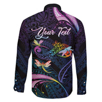 Personalised Polynesia Memorial Family Matching Tank Maxi Dress and Hawaiian Shirt Always Remembered Dragonfly Polynesian Style LT05 - Polynesian Pride