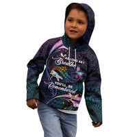 Personalised Polynesia Memorial Kid Hoodie Always Remembered Dragonfly Polynesian Style