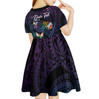 Personalised Polynesia Memorial Kid Short Sleeve Dress Always Remembered Dragonfly Polynesian Style LT05 - Polynesian Pride