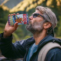 New Zealand Christmas 4 in 1 Can Cooler Tumbler Funny Jet Ride Kiwi Xmas - Polynesian Pride