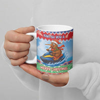 New Zealand Christmas Ceramic Mug Funny Jet Ride Kiwi Xmas - Polynesian Pride