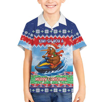 New Zealand Christmas Family Matching Puletasi and Hawaiian Shirt Funny Jet Ride Kiwi Xmas - Polynesian Pride