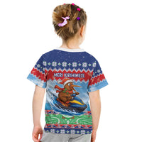 New Zealand Christmas Kid T Shirt Funny Jet Ride Kiwi Xmas - Polynesian Pride