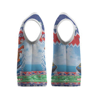 New Zealand Christmas Knitted V-Neck Vest Funny Jet Ride Kiwi Xmas - Polynesian Pride