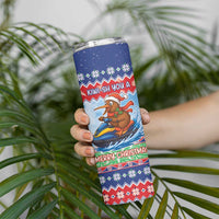 New Zealand Christmas Skinny Tumbler Funny Jet Ride Kiwi Xmas - Polynesian Pride
