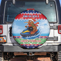 New Zealand Christmas Spare Tire Cover Funny Jet Ride Kiwi Xmas LT05 Blue - Polynesian Pride