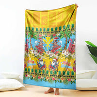 Hawaii Christmas Blanket Mele Kalikimaka Tropical Vibes - Polynesian Pride