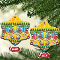 Hawaii Christmas Ceramic Ornament Mele Kalikimaka Tropical Vibes - Polynesian Pride