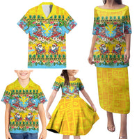 Hawaii Christmas Family Matching Puletasi and Hawaiian Shirt Mele Kalikimaka Tropical Vibes - Polynesian Pride
