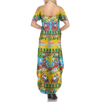 Hawaii Christmas Family Matching Summer Maxi Dress and Hawaiian Shirt Mele Kalikimaka Tropical Vibes - Polynesian Pride