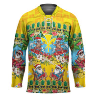 Hawaii Christmas Hockey Jersey Mele Kalikimaka Tropical Vibes LT05 Unisex Colorful - Polynesian Pride