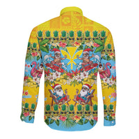 Hawaii Christmas Long Sleeve Button Shirt Mele Kalikimaka Tropical Vibes - Polynesian Pride