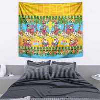Hawaii Christmas Tapestry Mele Kalikimaka Tropical Vibes - Polynesian Pride