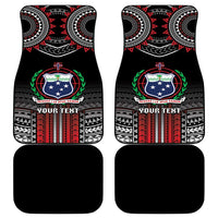 Samoa Black Saturday Car Mats Samoan Warrior Tribal Pattern