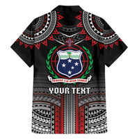 Personalised Samoa Black Saturday Hawaiian Shirt Samoan Warrior Tribal Pattern LT05 - Polynesian Pride