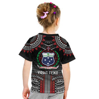 Personalised Samoa Black Saturday Kid T Shirt Samoan Warrior Tribal Pattern LT05 - Polynesian Pride