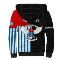 Personalised West Papua Sherpa Hoodie Polynesian Pattern With Coat Of Arms LT05 - Polynesian Pride