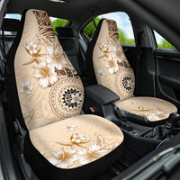 Samoa Siapo Pattern With Beige Hibiscus Car Seat Cover LT05 One Size Beige - Polynesian Pride