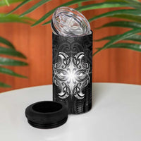 New Zealand Matariki 4 in 1 Can Cooler Tumbler Maori Moko Black Galaxy