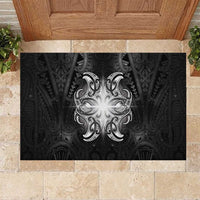 New Zealand Matariki Rubber Doormat Maori Moko Black Galaxy