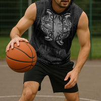 New Zealand Matariki Sleeveless Hoodie Maori Moko Black Galaxy LT05 - Polynesian Pride