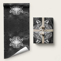 New Zealand Matariki Wrapping Paper Maori Moko Black Galaxy