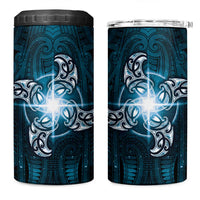 New Zealand Matariki Waita 4 in 1 Can Cooler Tumbler Maori Moko Dark Blue Galaxy LT05 One Size: 16 oz Blue - Polynesian Pride