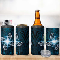 New Zealand Matariki Waita 4 in 1 Can Cooler Tumbler Maori Moko Dark Blue Galaxy LT05 - Polynesian Pride