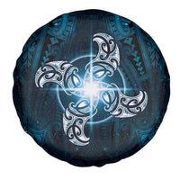 New Zealand Matariki Waita Spare Tire Cover Maori Moko Dark Blue Galaxy