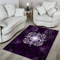 New Zealand Matariki Waipunarangi Area Rug Maori Moko Purple Galaxy LT05 - Polynesian Pride