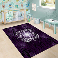 New Zealand Matariki Waipunarangi Area Rug Maori Moko Purple Galaxy LT05 - Polynesian Pride