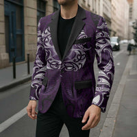 New Zealand Matariki Waipunarangi Blazer Maori Moko Purple Galaxy LT05 - Polynesian Pride