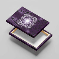 New Zealand Matariki Waipunarangi Canvas Wall Art Maori Moko Purple Galaxy LT05 - Polynesian Pride