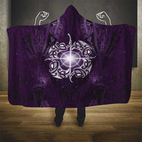 New Zealand Matariki Waipunarangi Hooded Blanket Maori Moko Purple Galaxy LT05 - Polynesian Pride